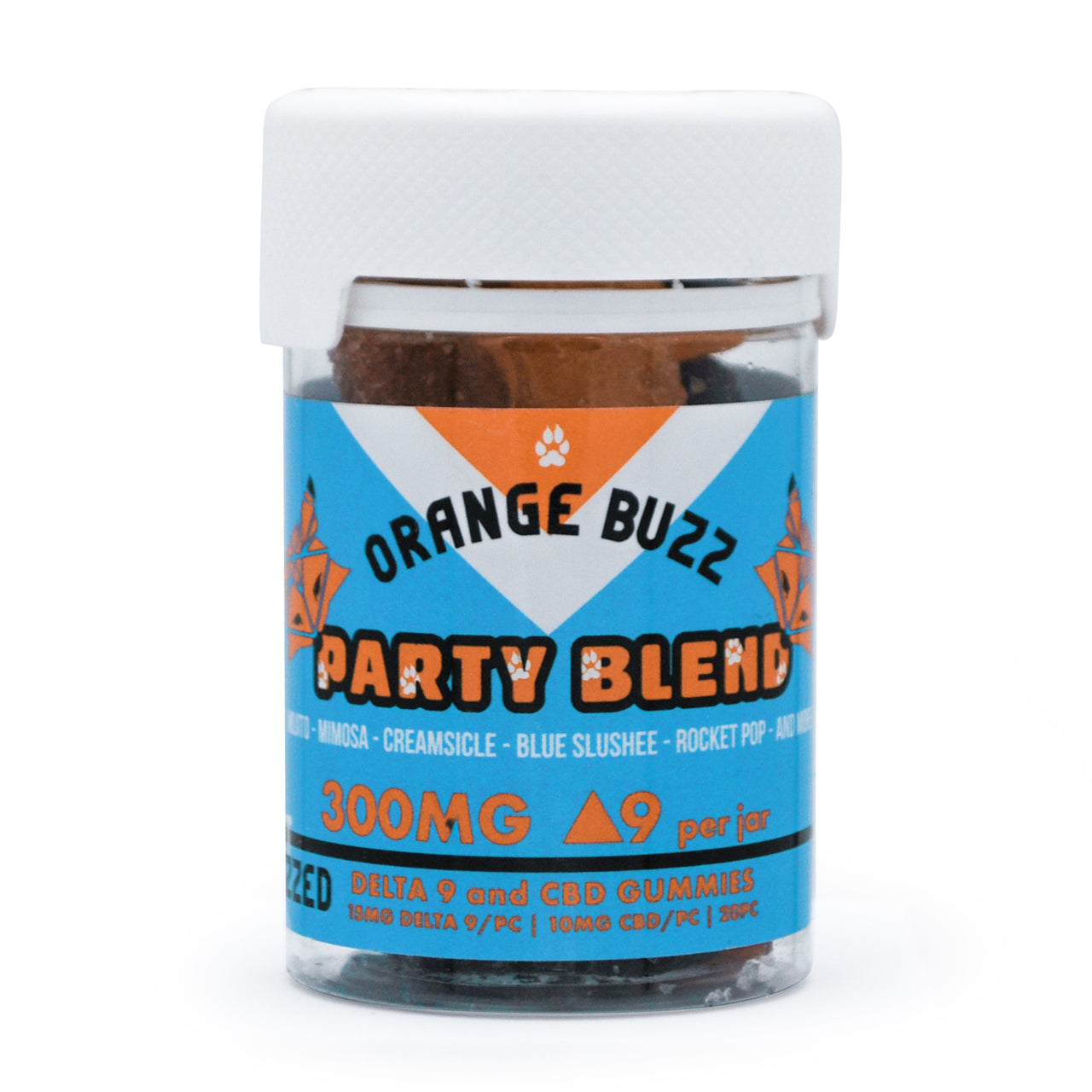 Orange Buzz Elevate D9 Gummies Party Pack- 500MG - 20ct
